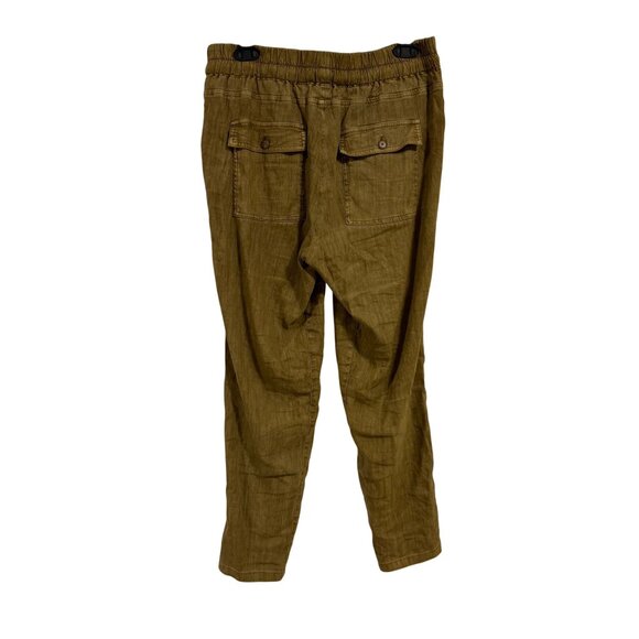 Kut from the Kloth Drawcord Waist Linen Blend Cropped Pants Size M. - Picture 3 of 8